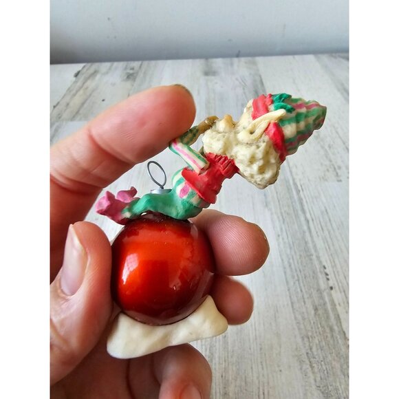 Enesco tiddles ornament elf fiddle vintage figurine 1990 ziminecki Xmas decor - Picture 3 of 10